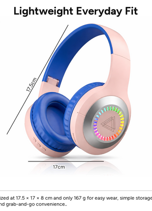 Wireless Bluetooth 5.3 Foldable Over-Ear Headphones 50h Battery