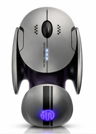 Tri-Mode Wireless Bluetooth Mouse USB-C Rechargeable Silent Click 2.4G + BT1 + BT2 Ergonomic ABS Grey Computer Mouse