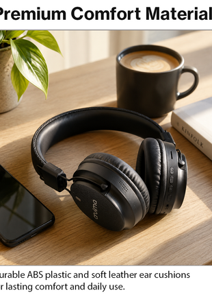 Wireless Bluetooth Over-Ear Headphones Foldable Stereo Headset with Deep Bass, AUX Input, USB-C Charging