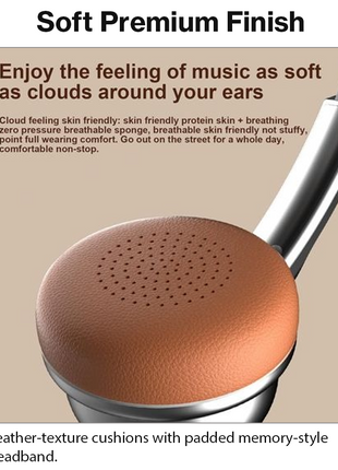 Bluetooth 5.4 Wireless On-Ear Headphones with Type-C
