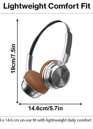 Bluetooth 5.4 Wireless On-Ear Headphones with Type-C