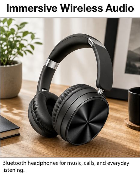 Wireless Bluetooth Noise Cancelling Over-Ear Headphones