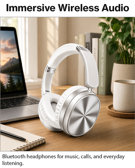 Wireless Bluetooth Noise Cancelling Over-Ear Headphones