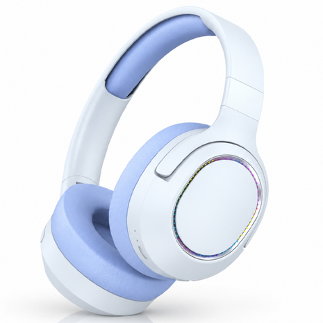Wireless Foldable Noise Reduction Headphones with 40mm Speakers, Type-C Charging, 10m Blue