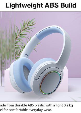 Wireless Foldable Noise Reduction Headphones with 40mm Speakers, Type-C Charging, 10m Blue