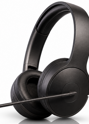 Over-Ear Gaming Headset with Boom Mic, 40 mm Drivers and 3.5 mm Multi-Platform Compatibility Black