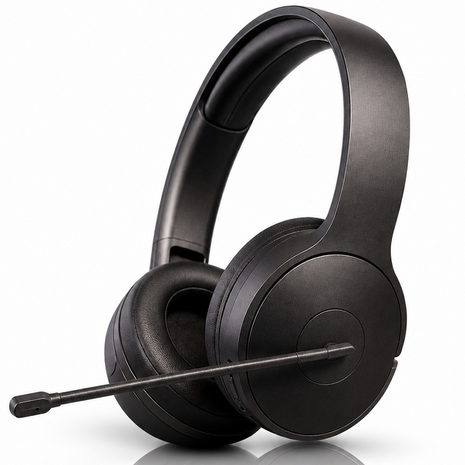 Over-Ear Gaming Headset with Boom Mic, 40 mm Drivers and 3.5 mm Multi-Platform Compatibility Black