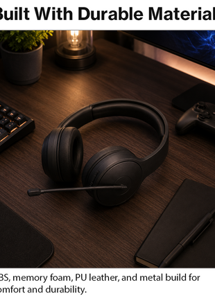 Over-Ear Gaming Headset with Boom Mic, 40 mm Drivers and 3.5 mm Multi-Platform Compatibility Black
