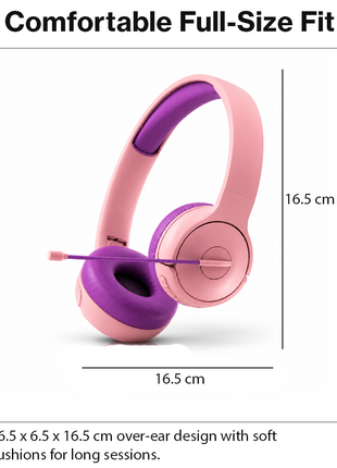Over-Ear Gaming Headset with Boom Mic, 40 mm Drivers and 3.5 mm Multi-Platform Compatibility Pink