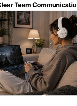 Over-Ear Gaming Headset with Boom Mic, 40 mm Drivers and 3.5 mm Multi-Platform Compatibility