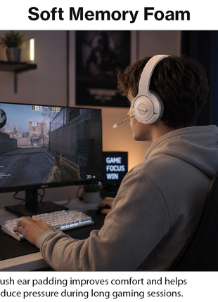 Over-Ear Gaming Headset with Boom Mic, 40 mm Drivers and 3.5 mm Multi-Platform Compatibility