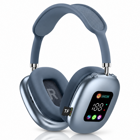 Wireless Bluetooth Over-Ear Headphones Black Bluetooth 5.4 Low Latency 10m Range Blue
