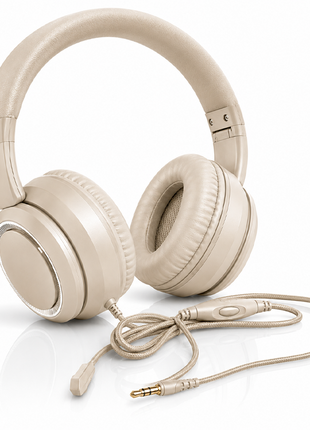 Wired Over-Ear Gaming Headset with Mic, Noise Reduction, 1.2 m Cable Beige