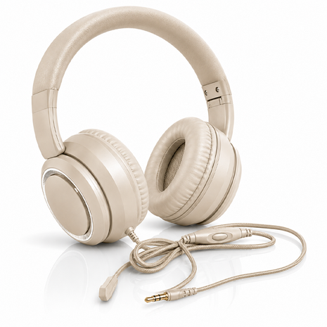 Wired Over-Ear Gaming Headset with Mic, Noise Reduction, 1.2 m Cable Beige