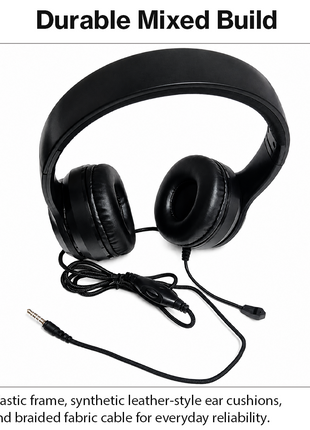 Wired Over-Ear Gaming Headset with Mic, Noise Reduction, 1.2 m Cable Black