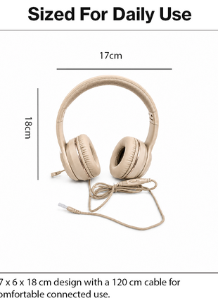 Wired Over-Ear Gaming Headset with Mic, Noise Reduction, 1.2 m Cable Beige