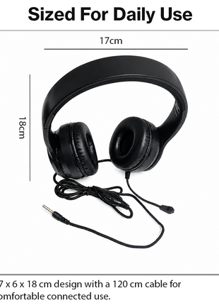 Wired Over-Ear Gaming Headset with Mic, Noise Reduction, 1.2 m Cable Black