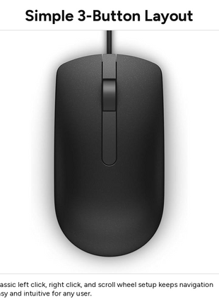USB Wired Optical Mouse 3-Button 1000 DPI Computer Mouse with 1.2 m Cable