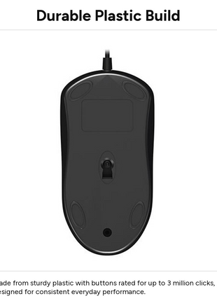 USB Wired Optical Mouse 3-Button 1000 DPI Computer Mouse with 1.2 m Cable