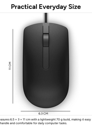 USB Wired Optical Mouse 3-Button 1000 DPI Computer Mouse with 1.2 m Cable