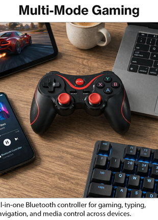 Wireless Bluetooth Controller 5 Modes Android iOS PC ABS Multi-Function Gaming Controller