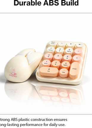 3-in-1 2.4GHz Wireless Keyboard, Numeric Keypad & Mouse Combo, Plug & Play, Battery Powered