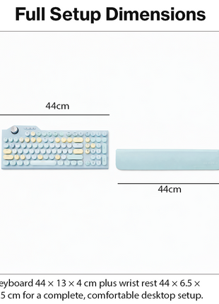 107-Key Wireless Keyboard Bluetooth 5.0 / 2.4G / USB-C Wired, Illuminated Backlight, Volume Dial, Magnetic Wrist Rest