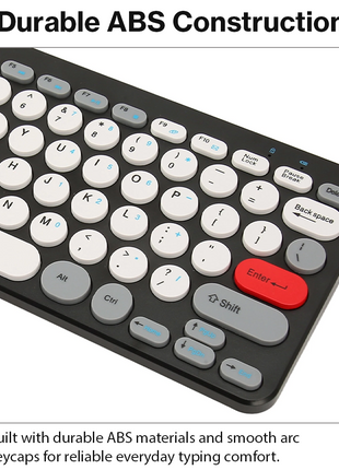 2.4G Wireless Keyboard and Mouse Combo with Numeric Keypad for Win, Mac, iOS & Android Black
