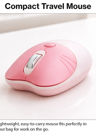 Kitty Cat Wireless Keyboard and Mouse Combo Silent 2.4G Set