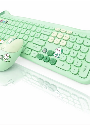 Kitty Cat Wireless Keyboard and Mouse Combo Silent 2.4G Set
