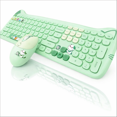 Kitty Cat Wireless Keyboard and Mouse Combo Silent 2.4G Set