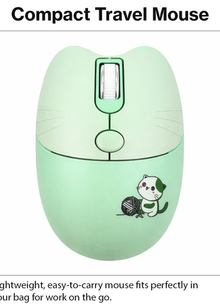 Kitty Cat Wireless Keyboard and Mouse Combo Silent 2.4G Set