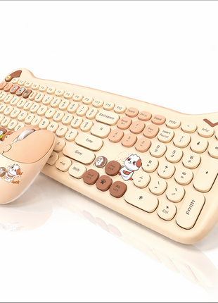 Kitty Cat Wireless Keyboard and Mouse Combo Silent 2.4G Set