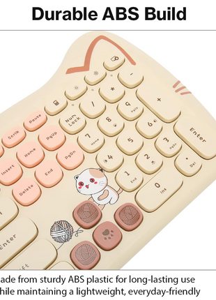 Kitty Cat Wireless Keyboard and Mouse Combo Silent 2.4G Set