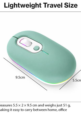 Rechargeable Wireless LED Mouse 450mAh Battery Silent Click Optical 2.4GHz USB