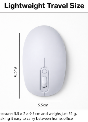 Rechargeable Wireless LED Mouse 450mAh Battery Silent Click Optical 2.4GHz USB