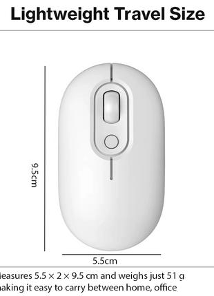 Rechargeable Wireless LED Mouse 450mAh Battery Silent Click Optical 2.4GHz USB