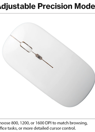 UNISYNC Wireless Mouse 1600 DPI – Bluetooth 5.0 2.4GHz Dual Mode – White