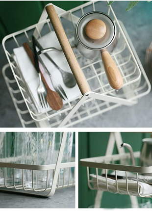 2-Tier Stainless Steel Countertop Fruit Basket, Kitchen Storage Stand.