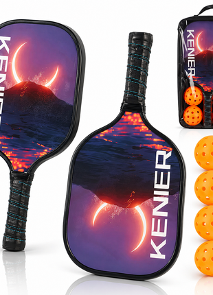 Pickleball Paddle Set – 2 Wooden Paddles, 4 Outdoor Balls, Carry Bag