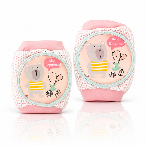 Baby Crawling Knee Pads – Soft Mesh Anti-Slip Cushioned Protectors – Breathable Cotton-Blend – Mixed Cartoon