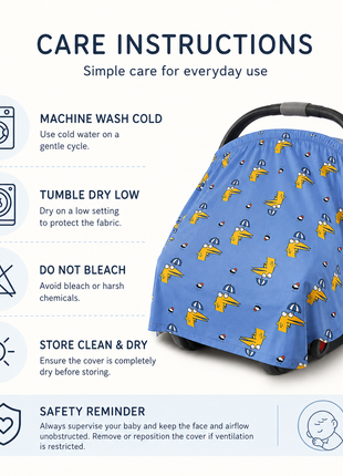 Multi-Use Stretch Baby Cover for Car Seat, Nursing, Stroller & High Chair