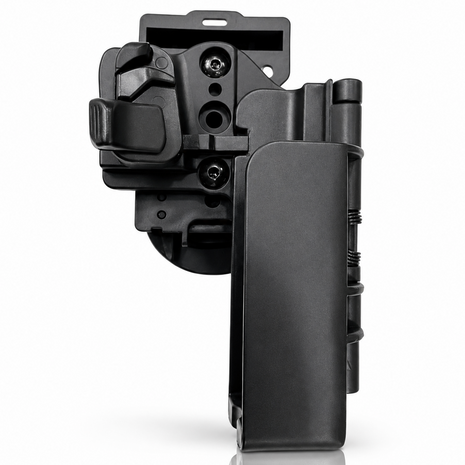 Glock 19 / 23 Quick Carry Tactical Holster Right Hand, Condition 3 Active Retention, Adjustable Cant & Height, Polymer