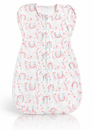 Baby Swaddle Sleep Sack with Twin Zip Closure, Functional Newborn Wrap Blanket,  Woodland Print