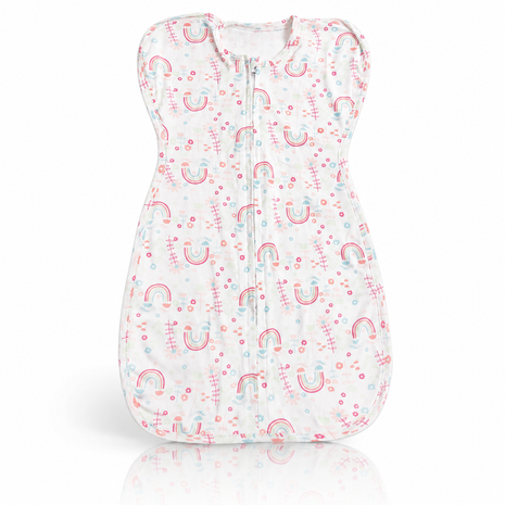 Baby Swaddle Sleep Sack with Twin Zip Closure, Functional Newborn Wrap Blanket,  Woodland Print