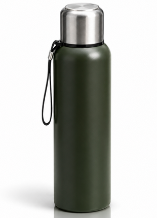Stainless Steel Vacuum Flask with Filter – Double-Wall Insulated, Hot 24h / Cold 36h