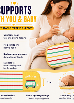 Infant Nursing Pillow Breastfeeding Arm Pad Sweat Absorbing Cotton Blend Feeding Support Cushion - Car