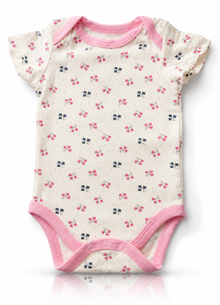 10-Piece Baby Gift Set for Girls – 4 Cotton Short Sleeve Bodysuits & 6 Cotton Towels,  6 Months