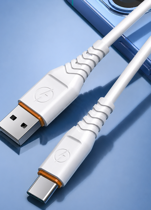 66W USB-A to USB-C Fast Charging & Data Cable 1m PVC 480Mbps Sync Cable