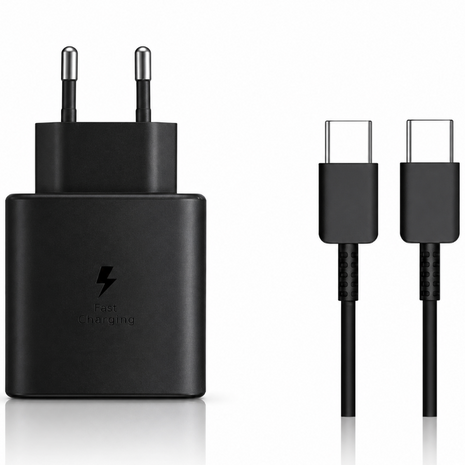 25W USB-C Fast Wall Charger with USB-C to USB-C Cable 95cm EU Plug Travel Power Adapter